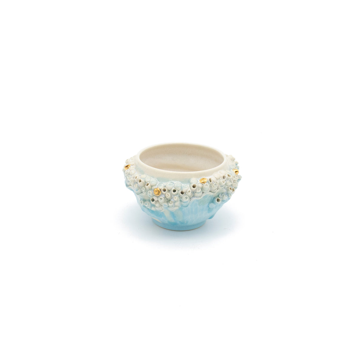 Small Bowl in Blue with Gold