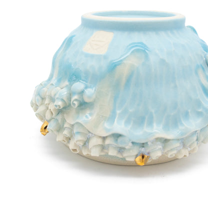 Small Bowl in Blue with Gold