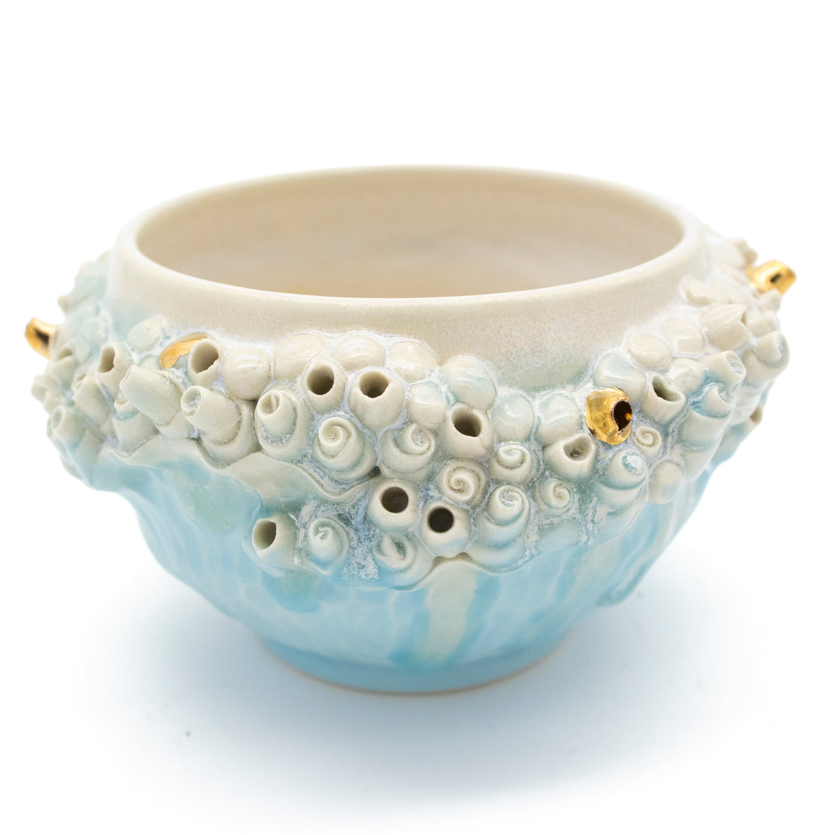 Small Bowl in Blue with Gold