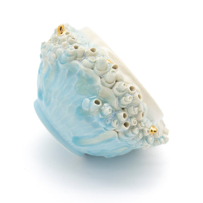 Small Bowl in Blue with Gold