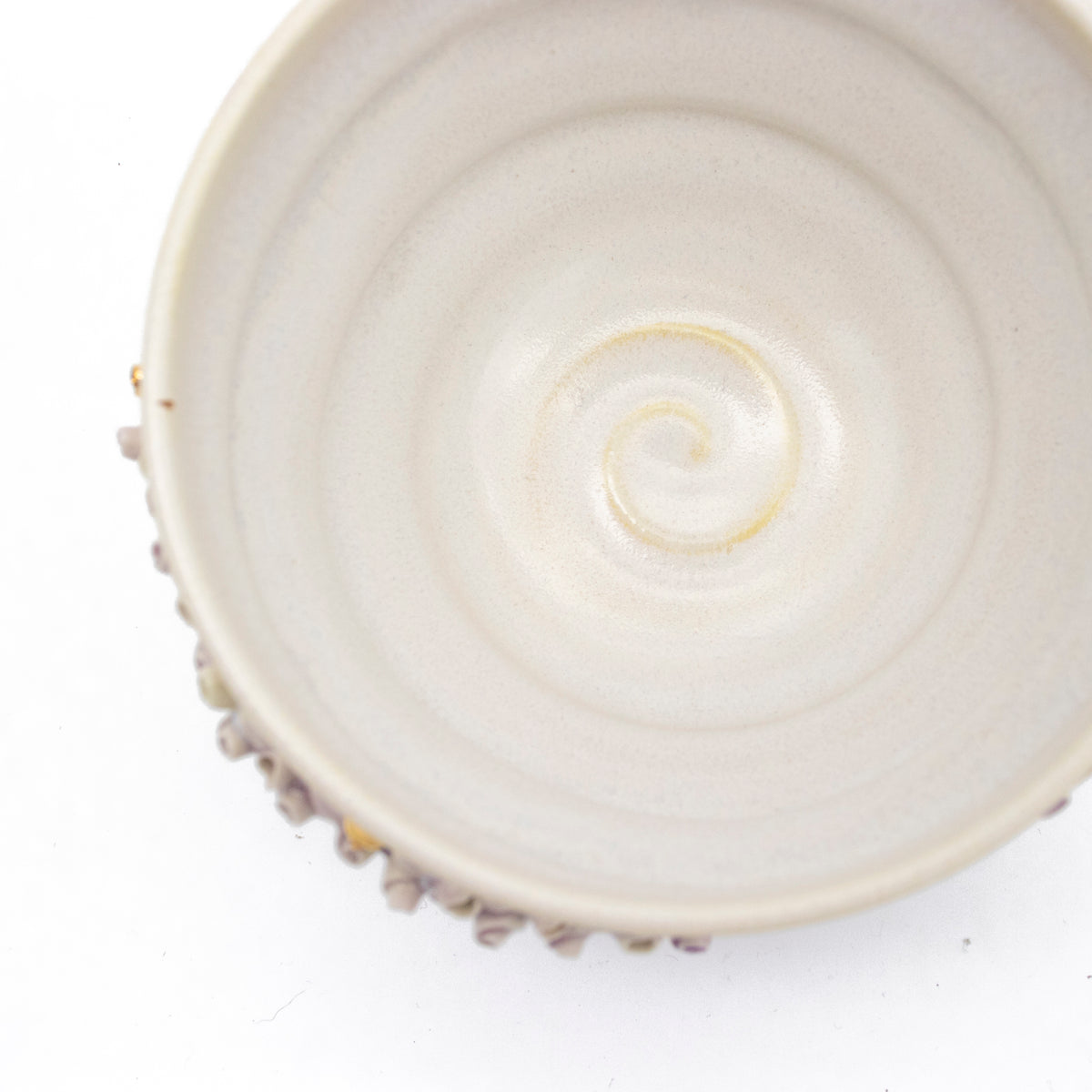 Medium Bowl in Lavender with Gold