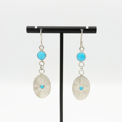 Turquoise and Silver Earrings