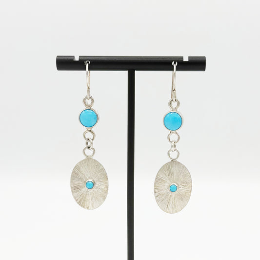 Turquoise and Silver Earrings