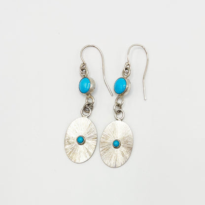 Turquoise and Silver Earrings