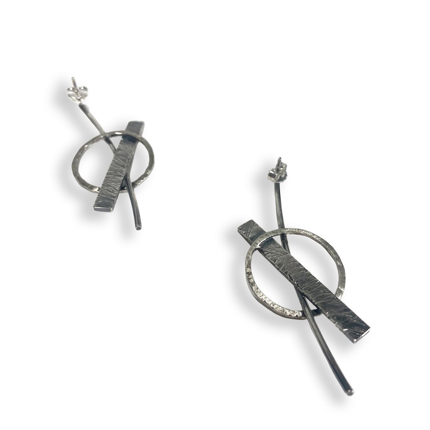 Textured Circle Earrings