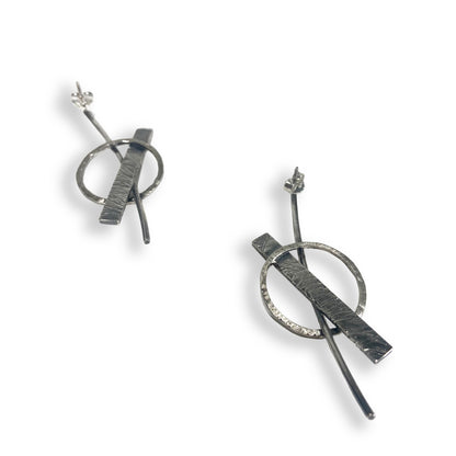Textured Circle Earrings