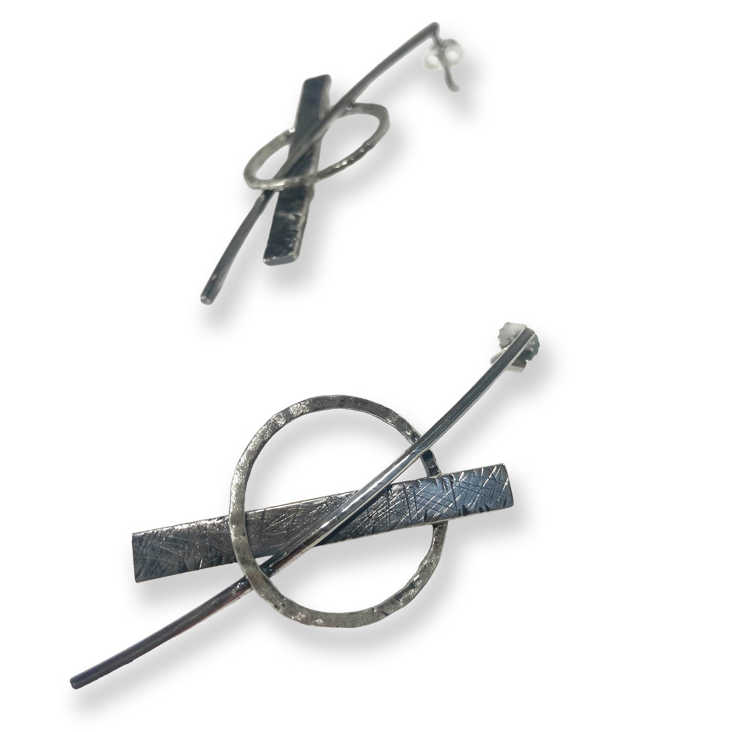 Textured Circle Earrings