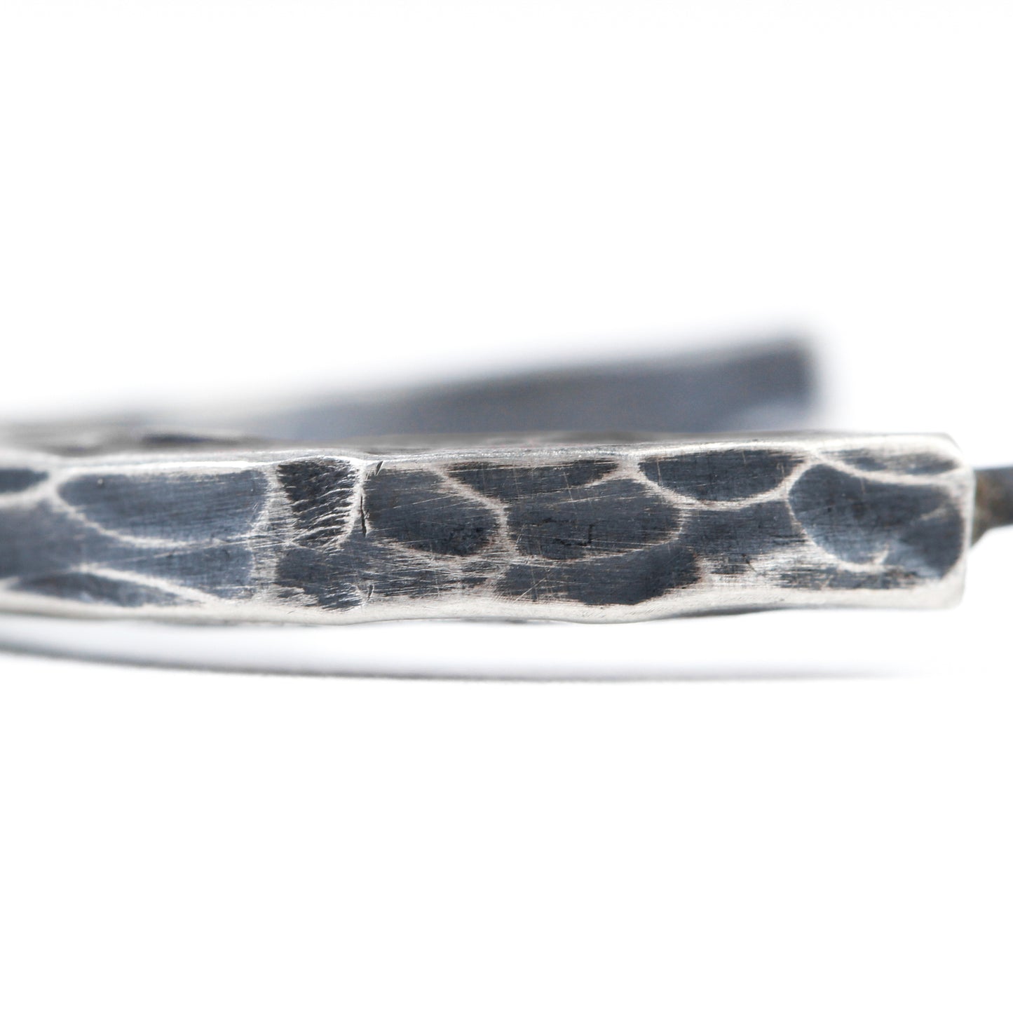 Hammered Bar Hoop Earrings