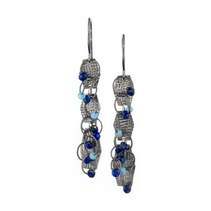 Double Chain Lapis Earrings