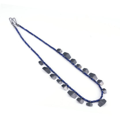 Double Trapezoid and Lapis Necklace