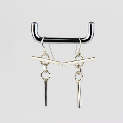 Square Wire "T" Earrings