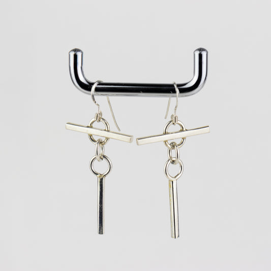 Square Wire "T" Earrings