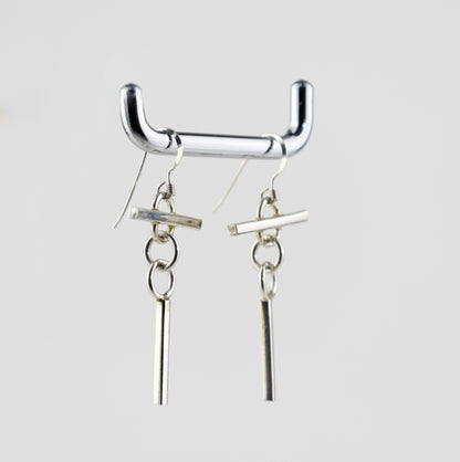 Square Wire "T" Earrings