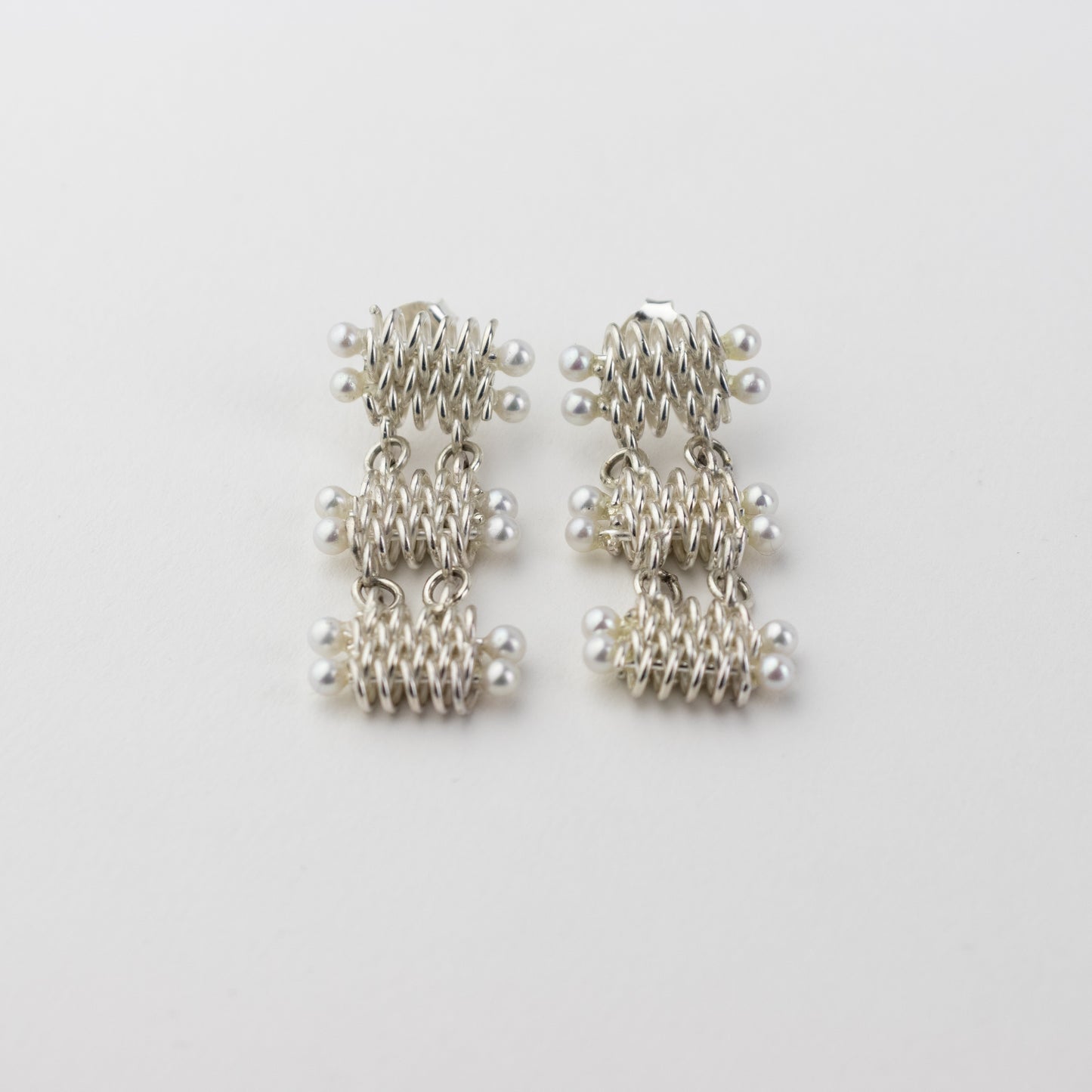 3 Tier Woven Earrings
