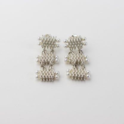 3 Tier Woven Earrings