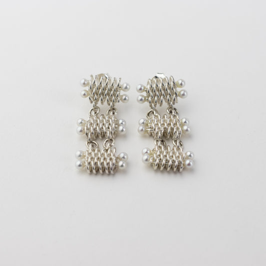 3 Tier Woven Earrings