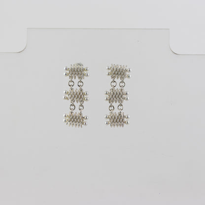 3 Tier Woven Earrings