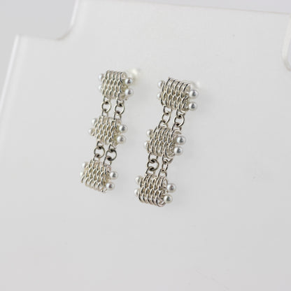 3 Tier Woven Earrings
