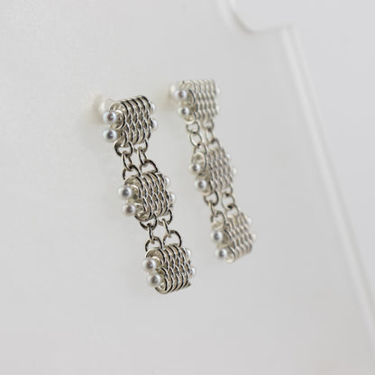 3 Tier Woven Earrings