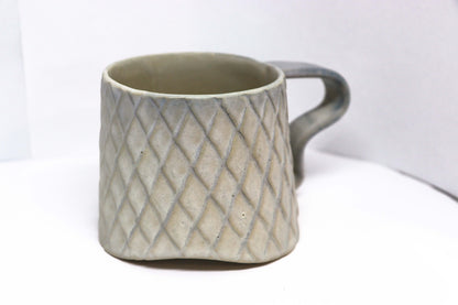 Carved Mug with Squiggle Handle