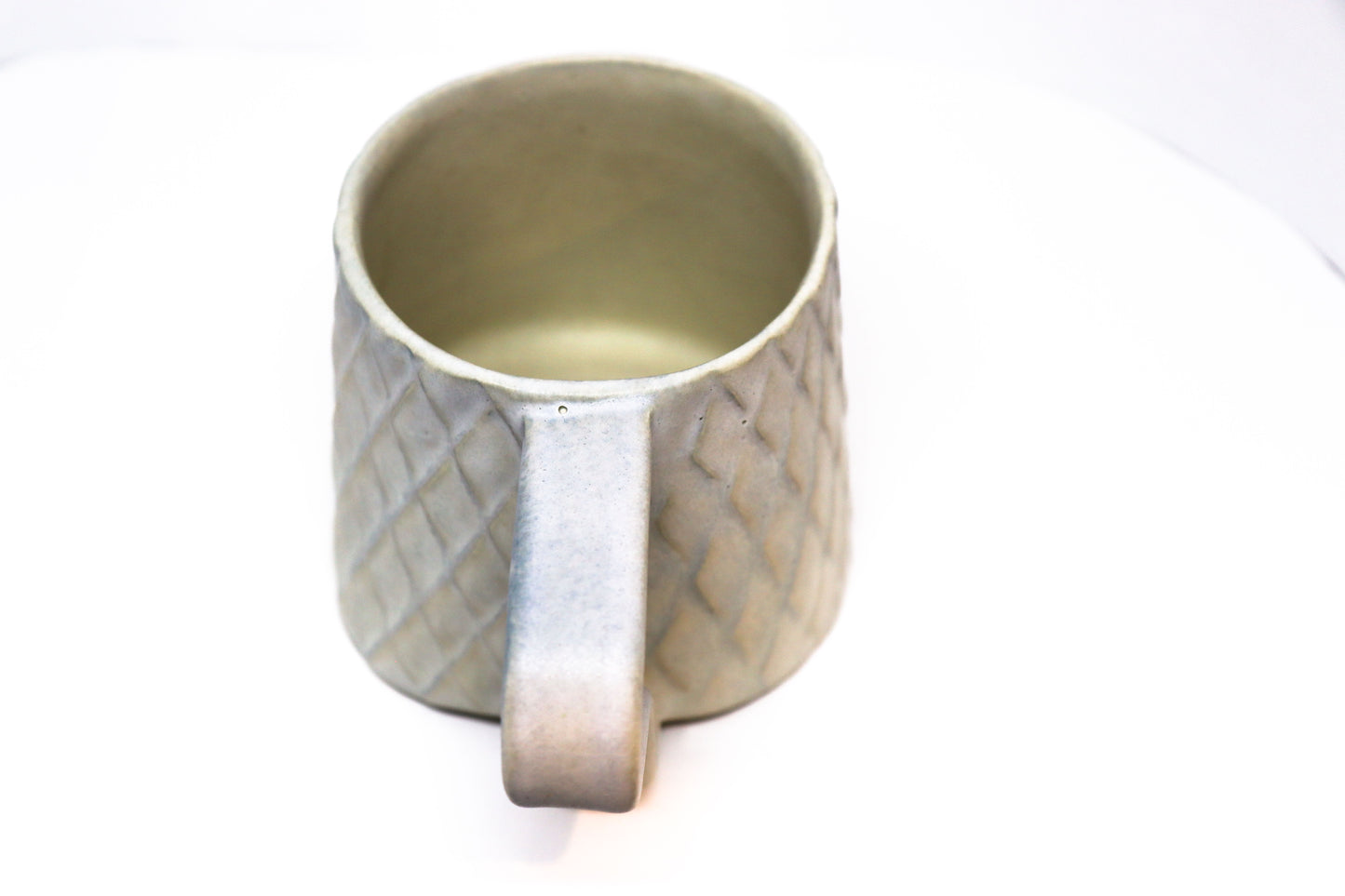 Carved Mug with Squiggle Handle