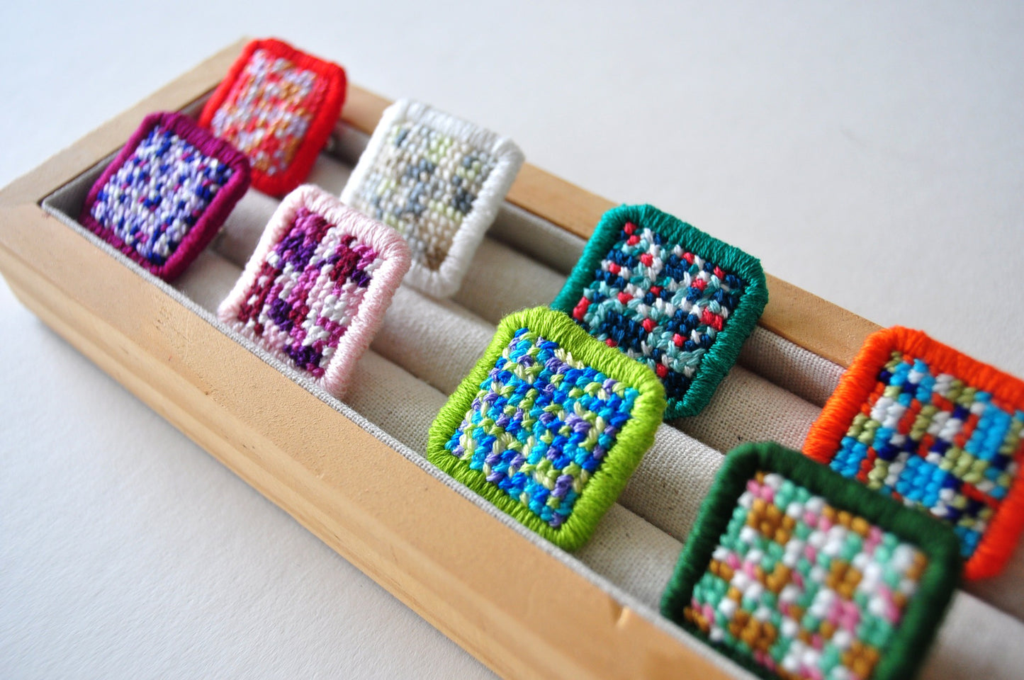 Cross-Stitch Glitch Pin