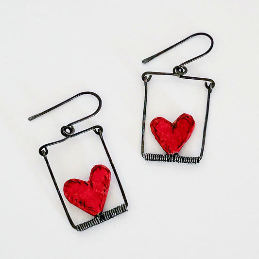 Heart Trapeze Earrings