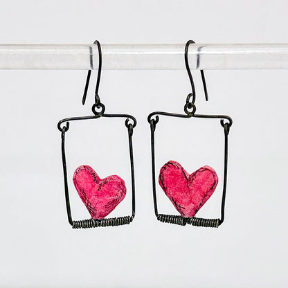 Heart Trapeze Earrings
