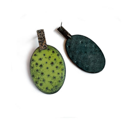 Green Oval Earrings