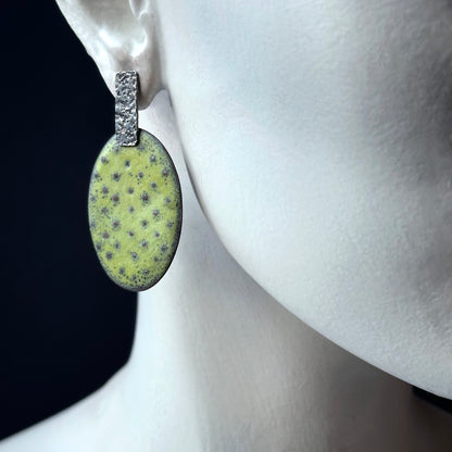 Green Oval Earrings