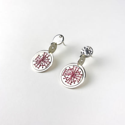 Embroider Circle Studs