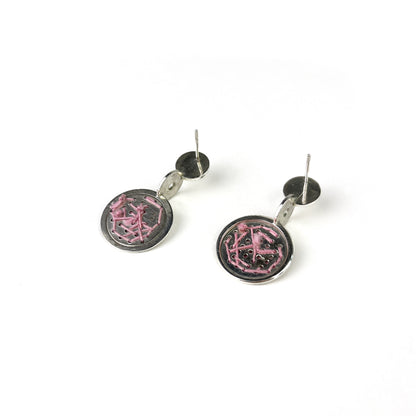 Embroider Circle Studs